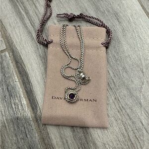 Vintage David Yurman Gold & Silver Cookie Amethyst Necklace With replaced Clasp